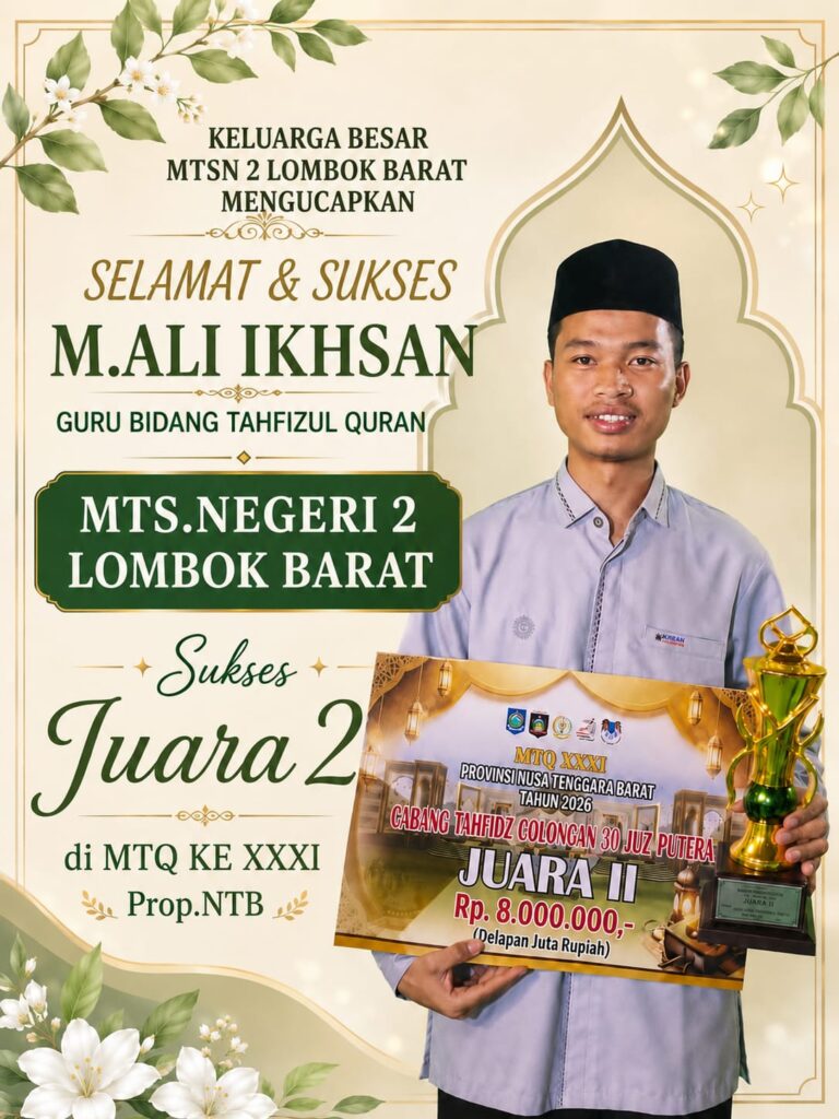Sabet Juara 2 di MTQ XXXI NTB, Pembina Tahfiz MTsN 2 Lobar Berprestasi di Kategori 30 Juz 1 IMG 20260616 WA0018